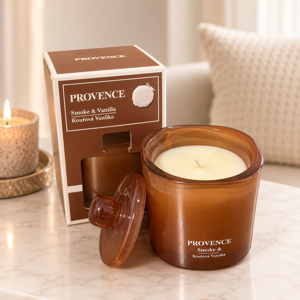 PROVENCE aromātiskā svece “Smoke & Vanilla” Nr. 404